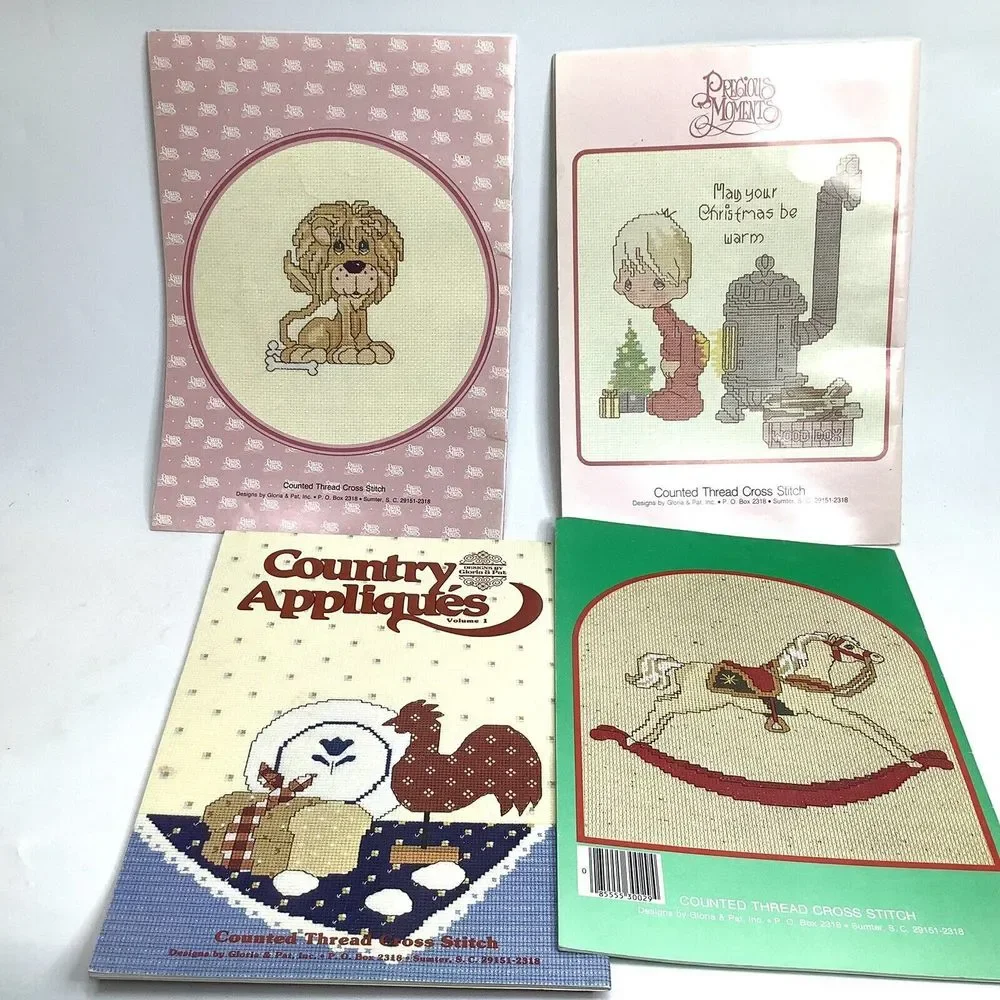 4 Designs Gloria & Pat Various Cross Stitch‎ Precious Moments Christmas County